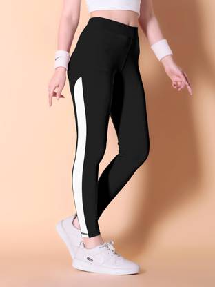 NEXSUS APPARELS Colorblock Women Black Track Pants