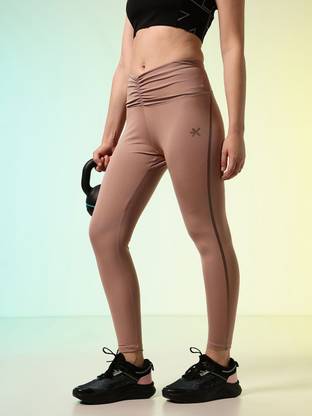 HRX by Hrithik Roshan Solid Women Red Tights