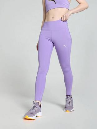 PUMA Solid Women Purple Tights