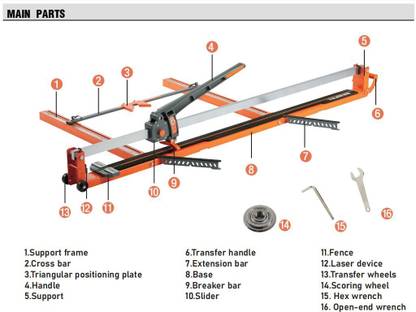 FACILE T3 SUPER-PRO 180 MAUNAL TILE CUTTER 6FT- 1800 IMPORTER Manual Cutter