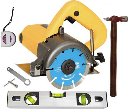 Digital Craft Marble Saw Cutter Machine 110MM,12' Spirit Level, 3MTR Tape,Hammer 200 gm Marble Cutter