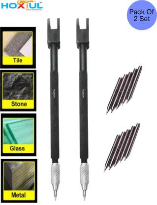 HOXTUL Tiles Cutting Pencil Combo With 10 Extra Bits With High Quality (Pack Of 2) Handheld Tile Cutter