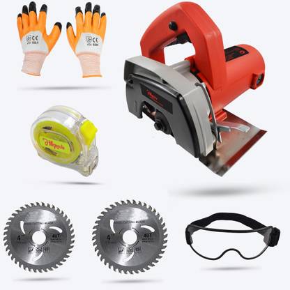 Hillgrove HGCM244M1 Cutting Machine Saw for Tile/Marble/Wood with Googles, Measuring Tape Marble Cutter