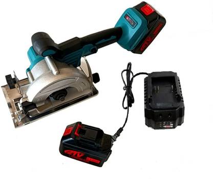 VOLTZ Circular Saw Brushless Cordless 5"(Without Blade) DC 21V(3.0AH) With 2 Batteries Handheld Tile Cutter