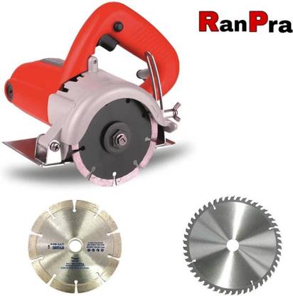RanPra 4INCH/110MM MARBLE CUTTING MACHINE WITH FREE 1 TCT BLADE AND 1 DIAMOND BLADE Marble Cutter
