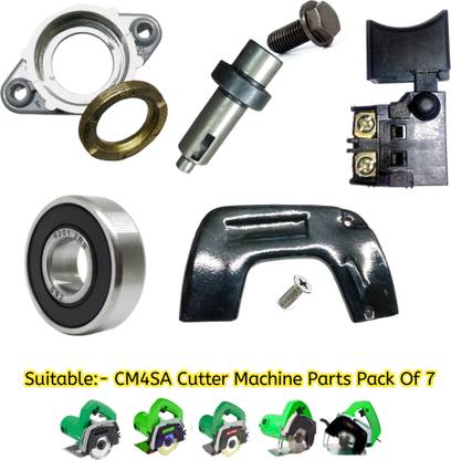 HOXIUL CM4SA Housing,Spindle,L Bolt,Switch,6201 Bearing, Black Cover,Nath (Pack of 7) Marble Cutter