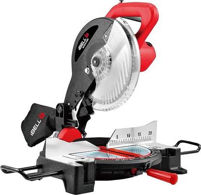 iBELL MS25-18, 10 Inch Compound Mitre Saw 6000 RPM With Adjustable Angles Table Top Tile Cutter