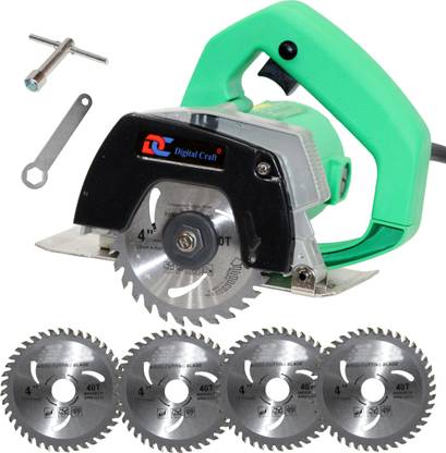 Digital Craft 110mm 1400W Cutter Machine – Multi-Purpose 4pc Wood Cutting Blade Handheld Tile Cutter