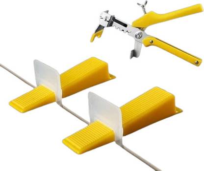 DIMENSION TILE LEVELING SYSTEM LEVELING CLIP 3MM WITH WEDGE YELLOW 50 PCS/5 0PCS EACH Matt Modern