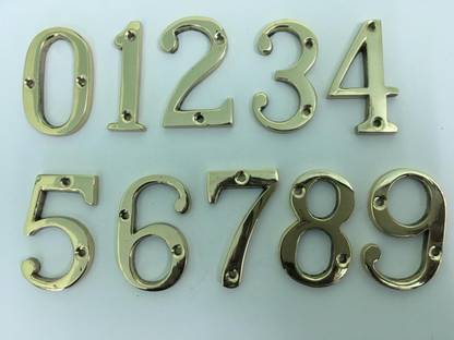 Robin Export Company 2 Inch Home Decor Brass Numbers Sign