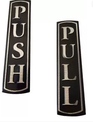HD PLUS Pull Push door Sticker Sign