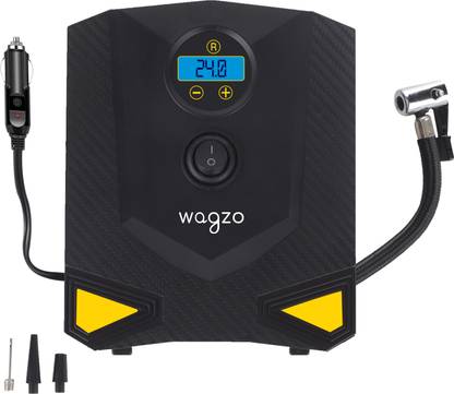 Wagzo WTI-6BZ Digital Tyre Inflator HeavyDuty 150 psi Tyre Air Pump for Car & Bike