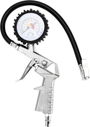 Breewell Analog Tire Pressure Gauge Tyre Pressure Gauge & Infator Gun Car, Bike, Truck Dial Tyre Air Pressure Gauge Tester Tool and Air Inflating