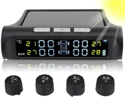 XPR3SS Smart Tyre Pressure Gauge TPMS Solar Car Tire Pressure Monitoring System Car External Tyre Monitor Tool