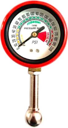 SEAHORSE POLYMERS Analog Tire Pressure Gauge Analog Tire Pressure Gauge For car And Bike Air Checker (Small Gauge 200 PSI)