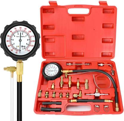 uptodatetools Analog Tire Pressure Gauge Fuel Pressure Gauge Auto Tools for Fuel Injection Pump Tester 0~140psi 0~10bar