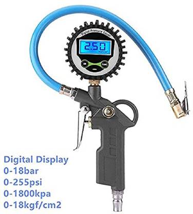 Keetoz Digital Tire Pressure Gauge Air Tire Inflator Gun with Digital Display Tire Pressure Gauge with Hose