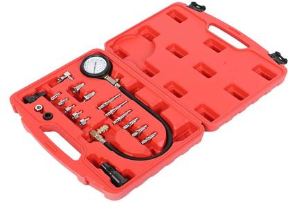 uptodatetools Analog Tire Pressure Gauge Diesel Engine Compression Tester, Diesel Engine Cylinder Pressure Tester