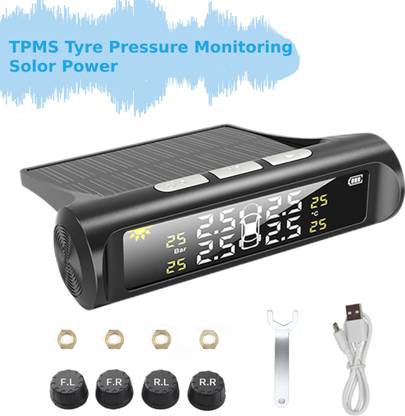 STHIRA Smart Tyre Pressure Gauge Solar External TPMS Tyre Pressure Monitoring System for Car