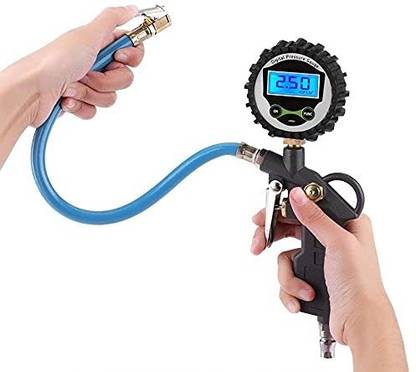 Krivon Digital Tire Pressure Gauge Air Tire Inflator Gun With Digital Display Tire Pressure Gauge with Hose Connect