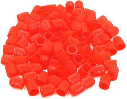 EKRASH Universal Car/Bike Tyre Valve Cap Red Tire Valve Stem Core
