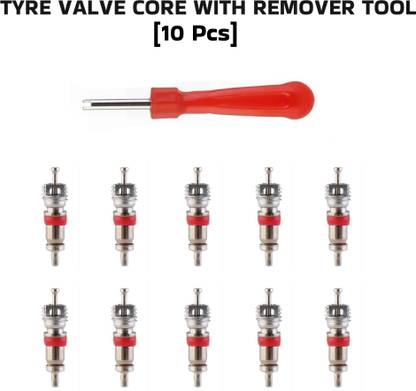 WILLIBEE Valve Core Remover & 10 Pcs Car Truck Bike Replacement Tire Tyre Valve Stem Core Tire Valve Stem Core