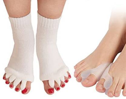 RuiChy Toe Separator Socks with Bunion Pads, Foot Alignment Socks Bunion Toe Socks