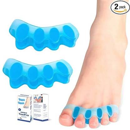 MEXPLE Toe Separators & Straightener For Feet - Blue (One Size)