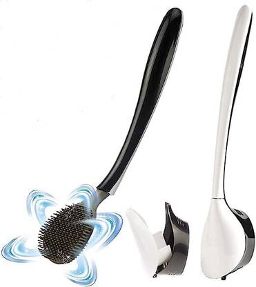 PIXEL ENTERPRISE New Silicone Water Drop Toilet Brush With Holder Set with Holder