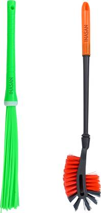 INASAN HEAVY DUTY TOILET CLEANING BRUSH WITH XL BATHROOM CLEANING BROOM