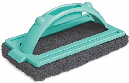 Nuestra Tile Cleaning Multipurpose Scrubber Fast Clean Elite Brush with Handle Plastic Wet and Dry Brush
