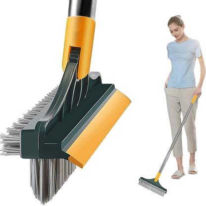 HOMIFYHUB 3 IN 1 Floor Cleaning Brush & Rubber scurb with Holder
