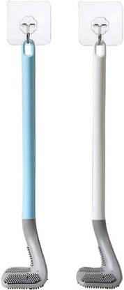 Masox Store Silicon Round Golf Shape Toilet Cleaning Brush With Hook L-19