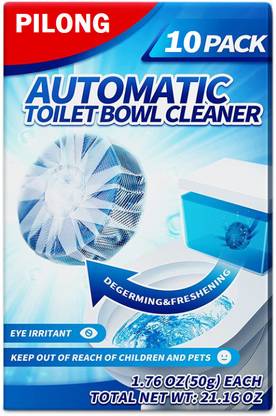 PILONG Hygienic Automatic Toilet Bowl Cleaner Tablets, Bathroom Toilet Tank Cleaner Ocean Rim Block