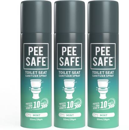 Pee Safe Toilet Seat Sanitizer Spray mint 50 ml pack of 3 Regular Spray Toilet Cleaner