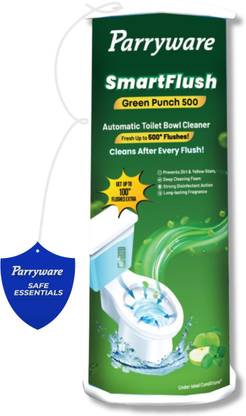 Parryware SmartFlush Green Punch 500 Automatic Toilet Bowl Cleaner Upto 600 Flushes Mint Liquid Toilet Cleaner