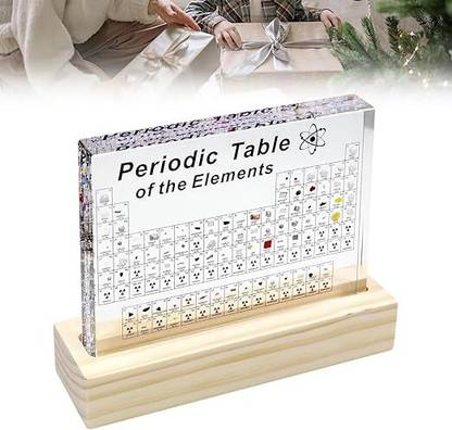 PRANT Periodic Table Of Elements with 83 Real Elements, Acrylic Periodic Table Display Orange Foam Toilet Cleaner
