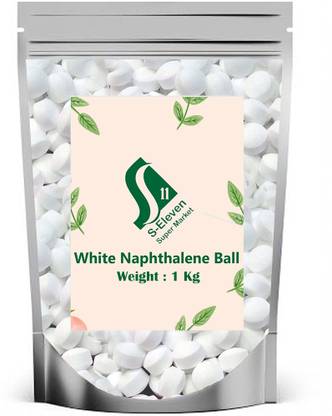 S Eleven Super Market White Naphthalene Balls for Clothes/Bathroom/Wardrobe/Moth Balls/Stain-Free Block Toilet Cleaner