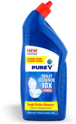 pureV Blue Coloured Toilet Cleaner For Cleaning and Disinfecting (Pack of 1) Liquid Toilet Cleaner