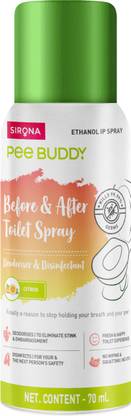 PeeBuddy Toilet Seat Sanitizer Spray - 70 ml | Reduces Risk of UTI & Infection Citrus Spray Toilet Cleaner
