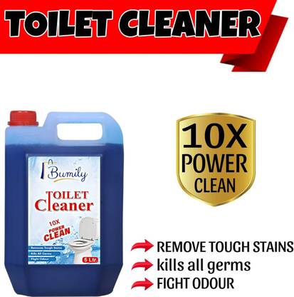 Bumily Toilet Cleaner (Tough Stain Remover & Leaving It Sparkling Clean) (5 Ltr.) Regular Liquid Toilet Cleaner