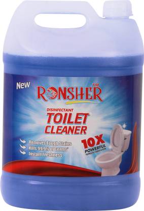 RONSHER Toilet Cleaner 5 Litre, Active Stain Removal & Instant Cleaning Aquamarine Liquid Toilet Cleaner