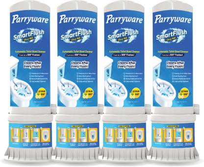 Parryware SmartFlush Automatic Toilet Bowl Cleaner- Citrus 500 I PACK OF 4 Citrus Foam Toilet Cleaner