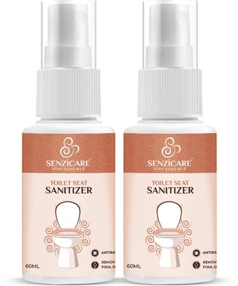Senzicare Toilet Seat Sanitizer Spray | Reduces Risk of UTI & Infection Aquamarine Spray Toilet Cleaner