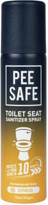 Pee Safe Toilet Seat Sanitizer Spray Protects 99.9% Germs In 10 Seconds & Travel Friendly Citrus Spray Toilet Cleaner