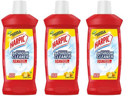 Harpic Bathroom Cleaner Lemon 1L Pack of 3 Lemon