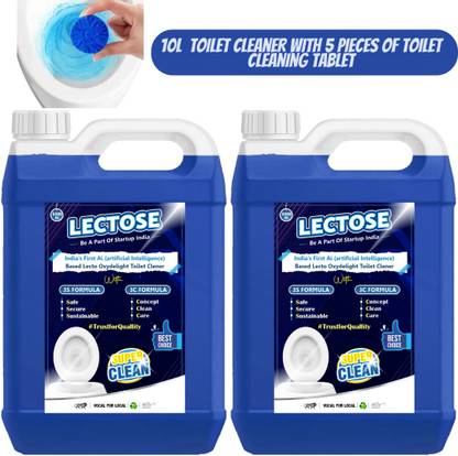 lectose 10L best toilet cleaner with 5 piece of toilet cleaning tablets Regular Liquid Toilet Cleaner