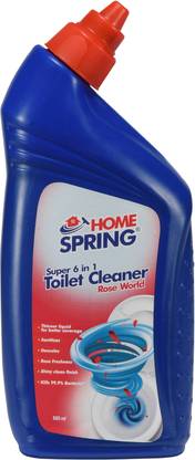 Home Spring Pack of- 4 Super 6 in 1 Toilet Cleaner 500 ml|Combo Pack 4 Liquid Toilet Cleaner