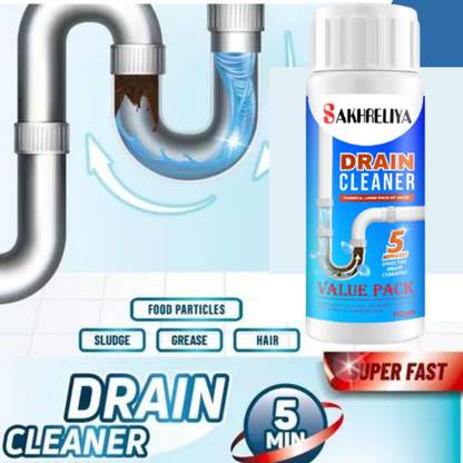 SAKHRELIYA "Drain Blockage Sink & Pipes Cleaner Powder & Toilet Blockage Cleaner,wash base" Lemon Powder Toilet Cleaner