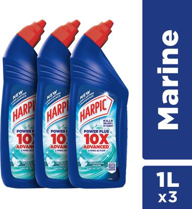 Harpic Power Plus Marine Liquid Toilet Cleaner 1L Marine Liquid Toilet Cleaner